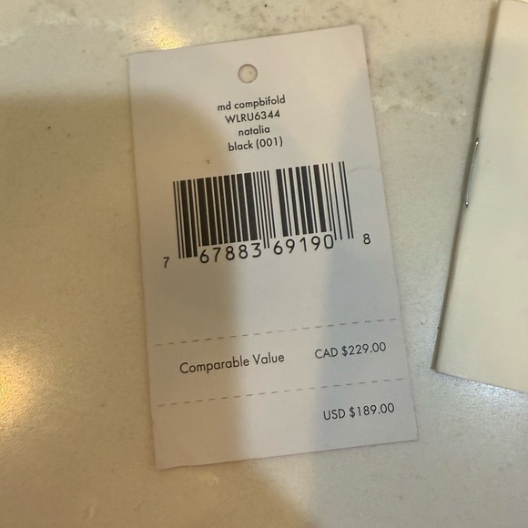 Kate Spade Natalia Md Bifold Black Quilted Leather Wallet - Picture 13 of 13